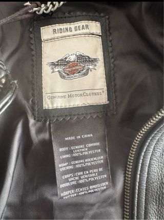 Chaqueta Harley-Davidson Cuero Negra Talla M