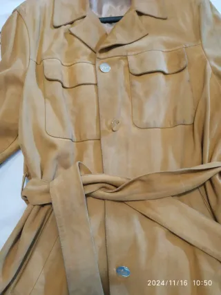 Chaqueta Burberry Piel Beige Mujer