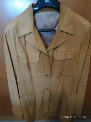 Chaqueta Burberry Piel Beige Mujer