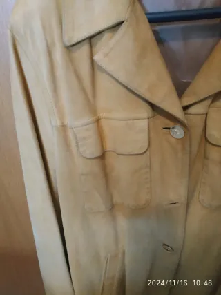 Chaqueta Burberry Piel Beige Mujer