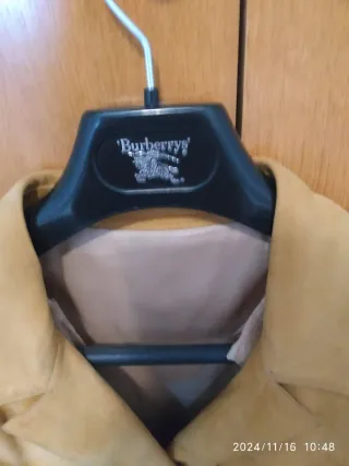 Chaqueta Burberry Piel Beige Mujer