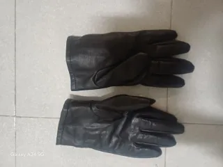 Guanti uomo vera pelle neri