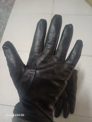 Guanti uomo vera pelle neri