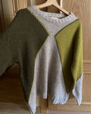 Jersey Paz Torras Lana Beige/Verde