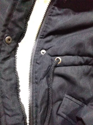 Parka mujer negra capucha borreguito