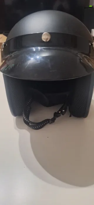 Casco Moto Negro Mate