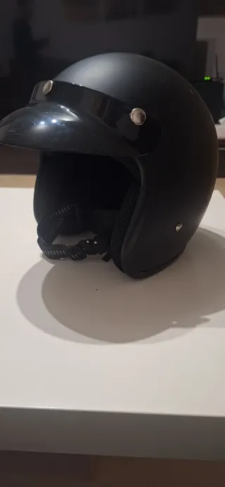 Casco Moto Negro Mate