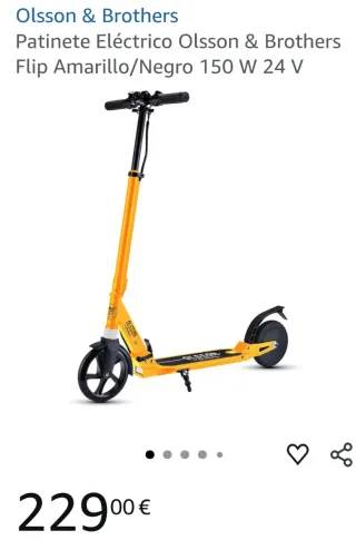 Patinete Eléctrico Olsson Amarillo