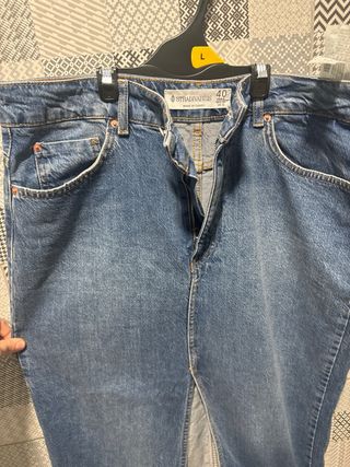 Falda vaquera larga azul Talla L