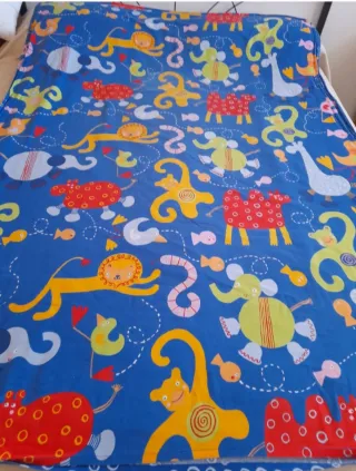 Funda Nórdica (algodón) Infantil Animales Azul .