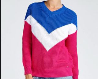 Jersey de punto con diseño chevron