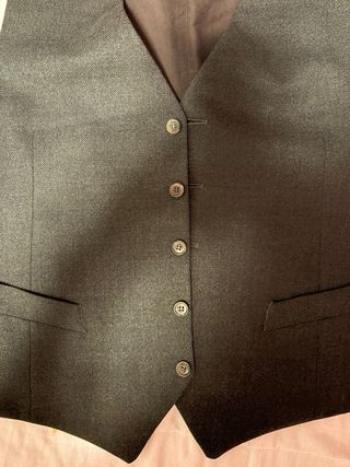 Chaleco de vestir hombre gris oscuro