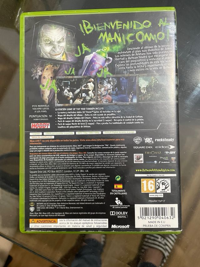 Batman Arkham Asylum GOTY Xbox 360
