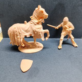 FIGURA MEDIEVAL A CABALLO PRINCIPE