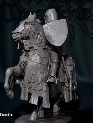 FIGURA MEDIEVAL A CABALLO PRINCIPE