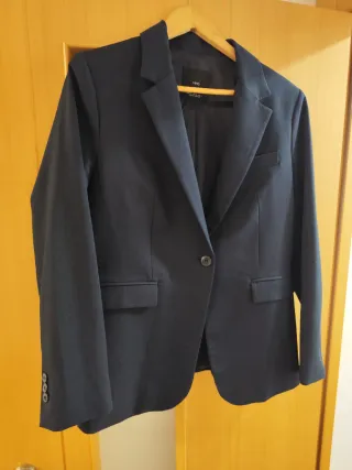 Americana azul marino Mango