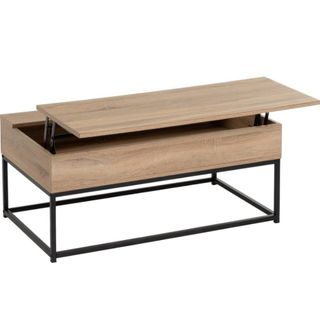 Mesa Centro Elevable Madera y Metal
