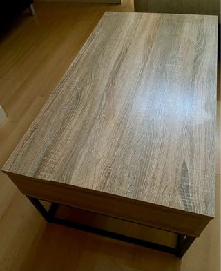 Mesa Centro Elevable Madera y Metal