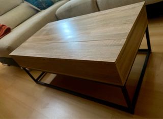 Mesa Centro Elevable Madera y Metal