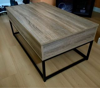 Mesa Centro Elevable Madera y Metal