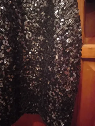 Vestido fiesta lentejuelas negro