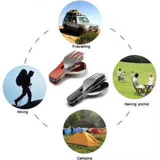 Cubiertos plegables 4 útiles