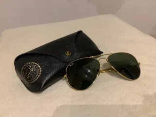 Gafas de Sol Ray-Ban Aviador Doradas Verdes