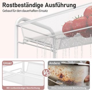 Carrito Metálico 3 Niveles con Ruedas