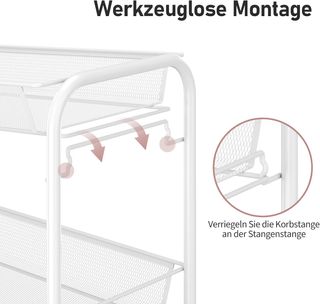 Carrito Metálico 3 Niveles con Ruedas