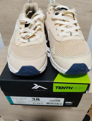 Deportivas Tenth Mujer Talla 38 Beige