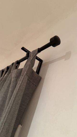 Cortinas Grises Lenda + Barra de IKEA