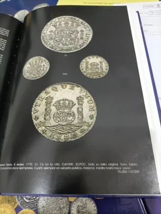 Lote Catálogos Subasta Monedas CAYÓN