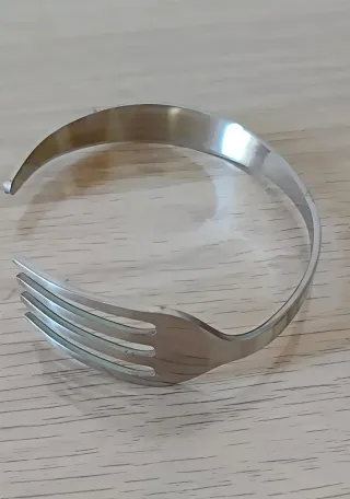 Bracciale Forchetta Argento e Verde