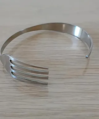 Bracciale Forchetta Argento e Verde