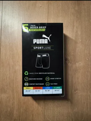 Pack 5 Boxer Brief Puma Sport Luxe Talla L