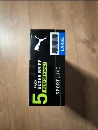Pack 5 Boxer Brief Puma Sport Luxe Talla L