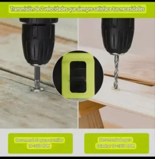 Taladro Atornillador Inalámbrico (2 Baterías)