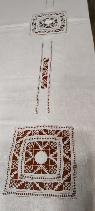 Tovaglia in lino con 12 tovaglioli