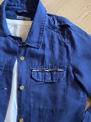 Camicia / casacca blu in cotone