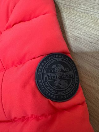 Anorak Geographical Norway Rojo y Negro