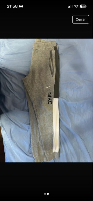 Sudadera Nike Gris y Blanca