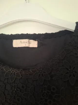 Top encaje Amichi negro talla S