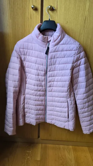 Chaqueta rosa palo acolchada nueva