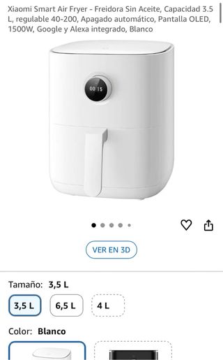 Xiaomi Smart Air Fryer 3.5L Blanca