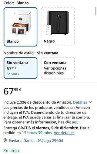 Xiaomi Smart Air Fryer 3.5L Blanca