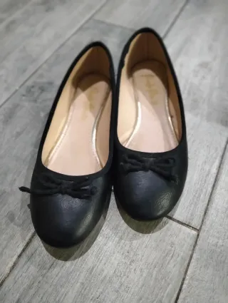 Manoletinas negras con lazo