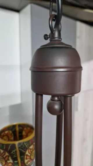 Lámpara de techo forja 3 tulipas sol y luna