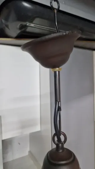 Lámpara de techo forja 3 tulipas sol y luna