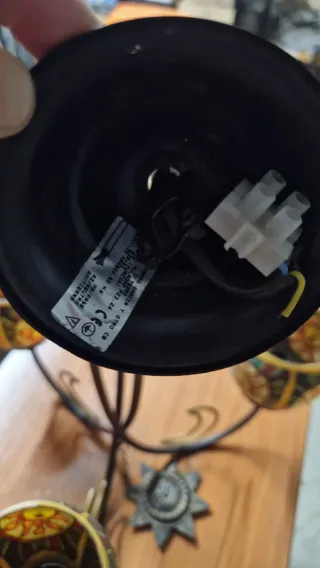 Lámpara de techo forja 3 tulipas sol y luna