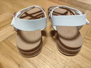 Sandalias Skechers Bobs Originales Oro y Blanco